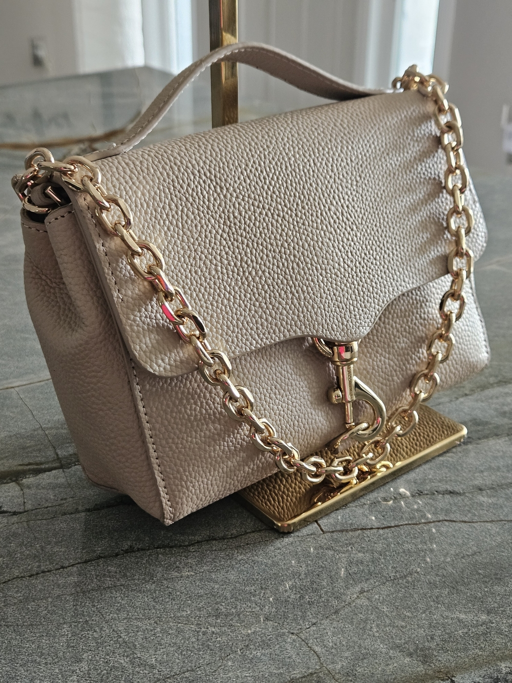 Rebecca Minkoff Megan Mini Top Handle Crossbody – NWT – Stone